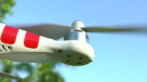 Turn off the Drone Helicopter For Takeoff in Park with beautiful sun day -Dan Stock Footage