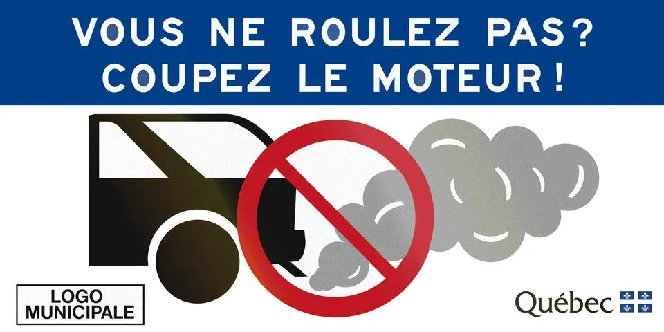 Turn Off The Engine in Canada Stock Illustration