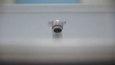 Turn off the faucet Stock Footage 78555940