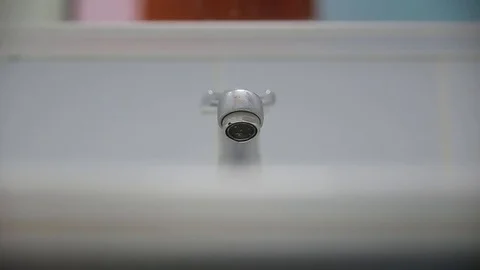 Turn off the faucet Stock Footage 78555987