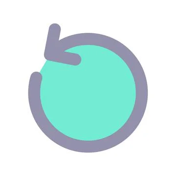 Turn flat color ui icon 스톡 일러스트