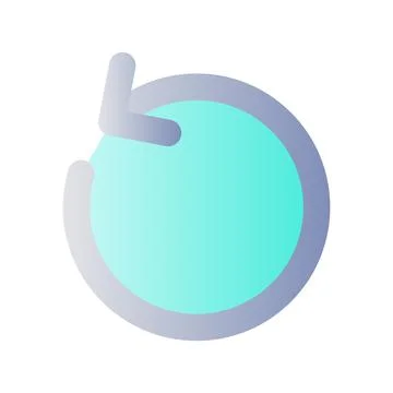 Turn flat gradient color ui icon Illustrazione stock