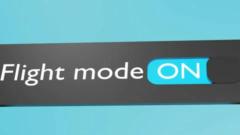 Turn on Flight Mode button, slider. Airplane mode.	 Stock Footage 201256437