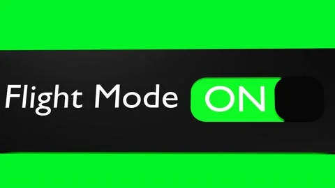 Turn on Flight Mode button, slider. Airplane mode. Stock Footage 219620055