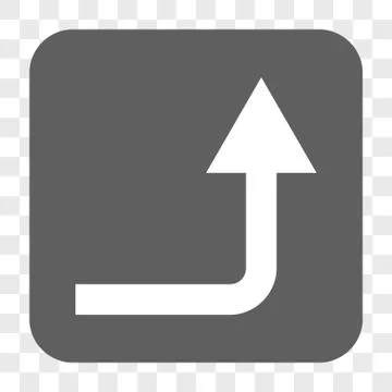 Turn Forward Rounded Square Button Stock Illustration