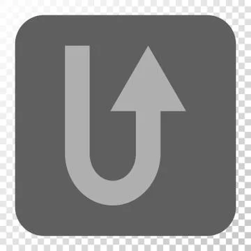 Turn Forward Rounded Square Button Stock Illustration