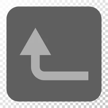 Turn Forward Rounded Square Button Stock Illustration