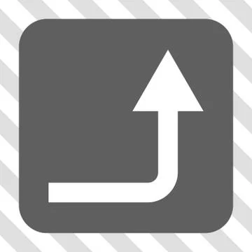 Turn Forward Rounded Square Button Stock Illustration