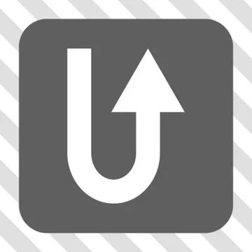 Turn Forward Rounded Square Button Stock Illustration