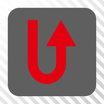 Turn Forward Rounded Square Button Stock Illustration