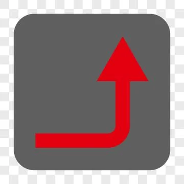 Turn Forward Rounded Square Button Stock Illustration