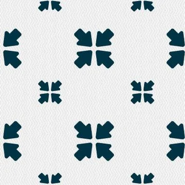 Turn to full screen icon sign. Seamless pattern with geometric texture. Vecto イラスト素材