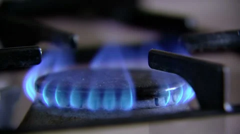 Turn on the gas stove. Stock Footage 8769953