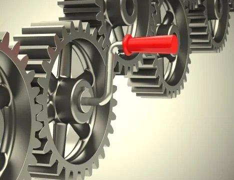 Turn the gear Stock Illustration