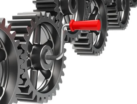Turn the gear Stock Illustration