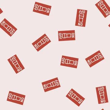 Turn off glyph seamless pattern Stock Illustration