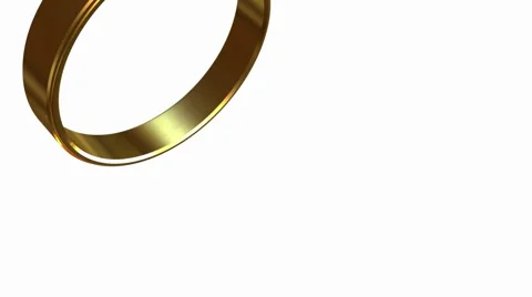 Turn gold wedding ring. With alpha Stock-Footage 7765735