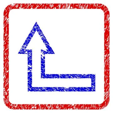 Turn Up Grunge Framed Icon Illustrazione stock