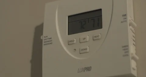 Turn Heat Down Utilities and thermometer Stock Footage 118027475