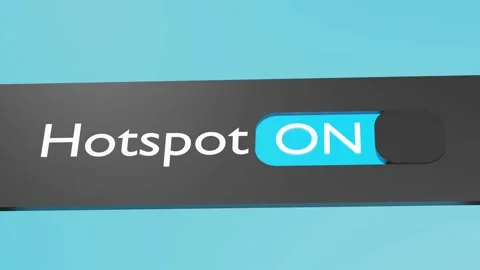Turn on Hotspot button, slider. Internet connection mobile interface. Wi-Fi Hots Stock Footage 200853374