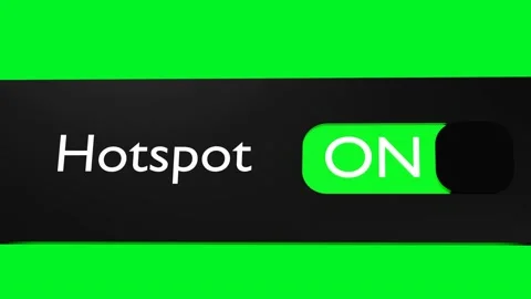 Turn on Hotspot button, slider. Internet connection mobile interface. Wi-Fi Hots Stock Footage 219620053