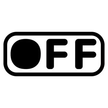 Turn off icon, turn off button, performance monitoring Stock Illustration