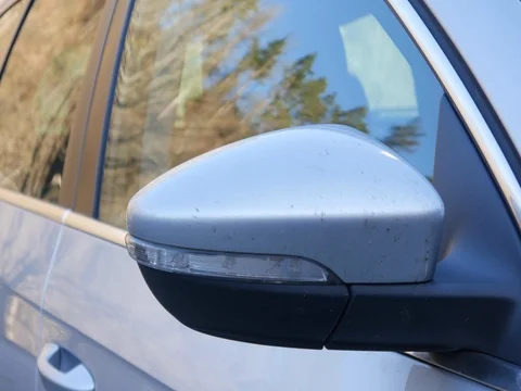 Turn indicator on the mirror Stock Footage 82062435