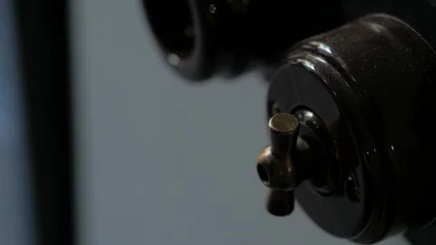 Turn the key to turn off the light Stock Footage 132239060