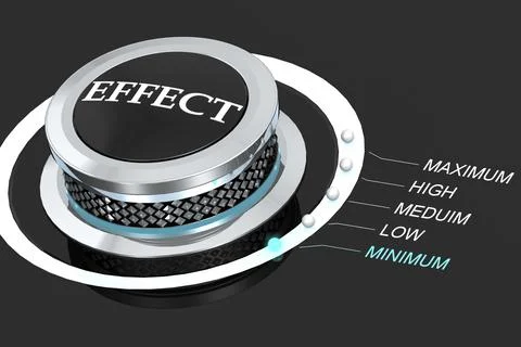 Turn the knob to minimum for effect level Stock Illustration