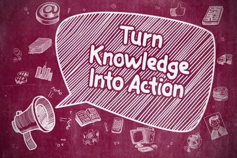Turn Knowledge Into Action - Business Concept Stock Illustration