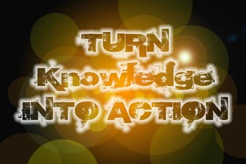 Turn knowledge into action concept Stock-Illustration