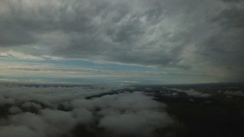 Turn in lead clouds Stock Footage 94669365