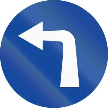 Turn Left Ahead in Greece Stock Illustration