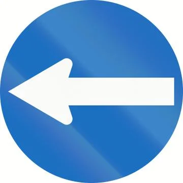 Turn Left in Austria Stock Illustration