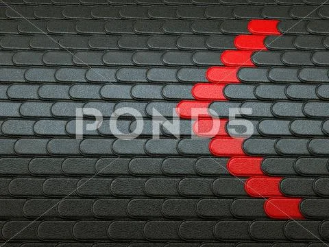 Turn left. leather background with arrow sign Stock Illustration