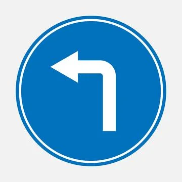 Turn Left Sign Stock Illustration