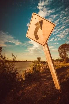 Turn left symbol Stock Photos