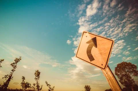 Turn left symbol Stock Photos