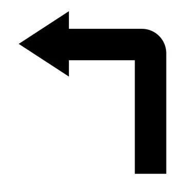 Turn left Vector Icon Design Illustration Stock Illustration