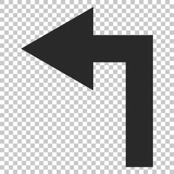 Turn Left Vector Icon Stock Illustration