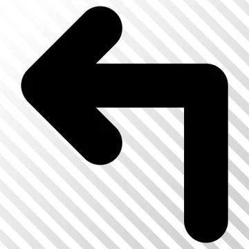 Turn Left Vector Icon Stock Illustration