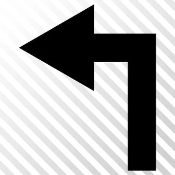 Turn Left Vector Icon Stock Illustration