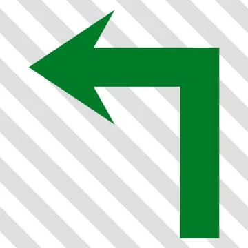 Turn Left Vector Icon Stock Illustration