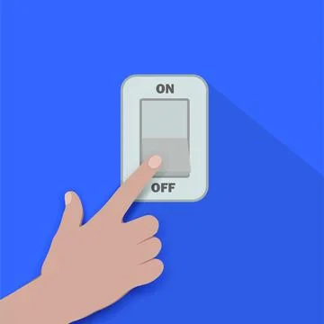 Turn off light hand Stock Illustration