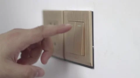 Turn On Light In Home Stock Footage 233859184