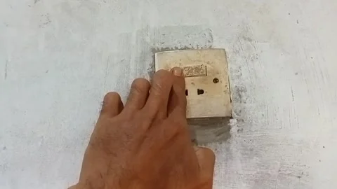 Turn off the light switch Stock Footage 294460583