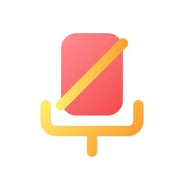 Turn off microphone pixel perfect flat gradient color ui icon Illustrazione stock