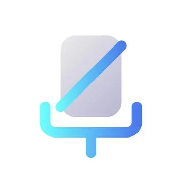 Turn off microphone pixel perfect flat gradient two-color ui icon 스톡 일러스트