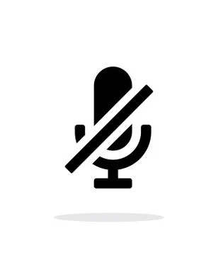 Turn off microphone simple icon on white background Stock Illustration