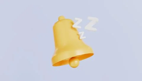 Turn off notification, bedtime, sleeping time, bell icon with zzz icon Stock Illustration
